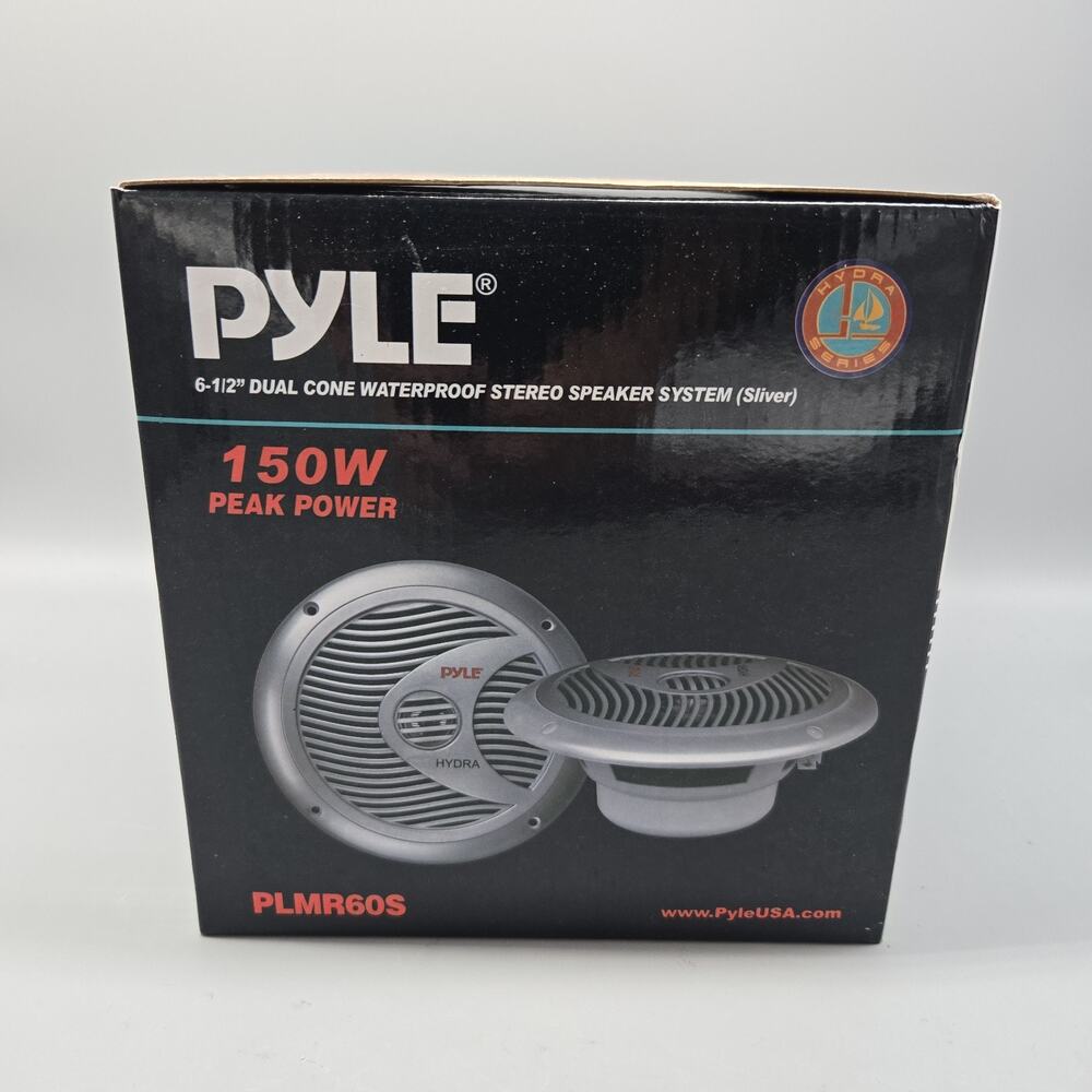 Pyle PLMR60B 6 1/2" Dual Cone Waterproof Stereo Speaker System Black (Pair)